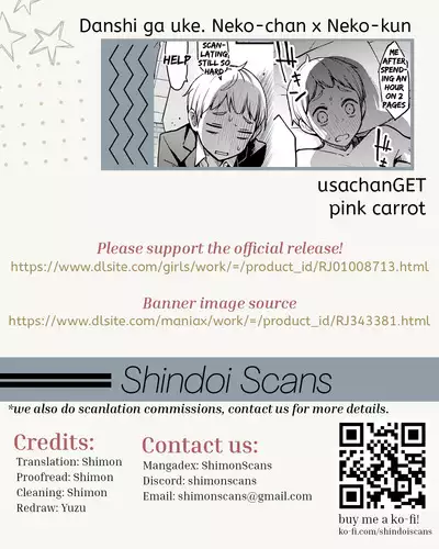 [pink carrot (usachanGET)] ♂ ga Uke. Neko-chan x Neko-kun [English] [Shindoi Scans] [Digital]