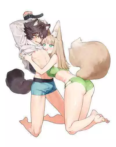 [Pink carro/ usachanGET]♂ ga uke. Kitsune-chan × tanuki-kun｜♂吃掉小公狸。小狐狸X狸猫同学[中文] [橄榄汉化组]