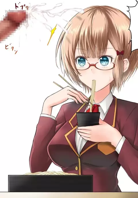 うどんを食べる理珠