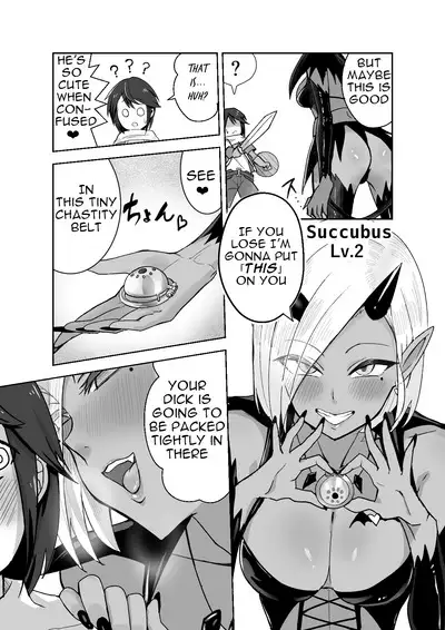Succubus ni Haiboku Shite Chitchana Teisobi o Tsukerarechau Ohanashi | Story about Losing to a Succubus and Made to Wear Small Chastity Belt