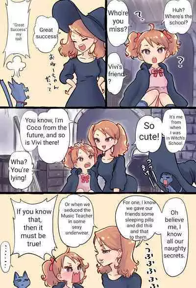 A story about a futanari witch who summons her past self with summoning magic and has sex with her smaller self. | Shoukan Mahou de Kako no Jibun o Shoukan shite Chiisai Jibun to Sex suru Futanari Majokko no Hanashi