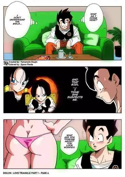 [Yamamoto] LOVE TRIANGLE Z - Gohan, Erasa to Deau (Dragon Ball Z) [English] [Colorized] [Decensored]