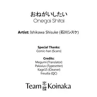 [Ishikawa Shisuke] Onegai Shitai (COMIC Kairakuten 2014-04) [English] [Team Koinaka]