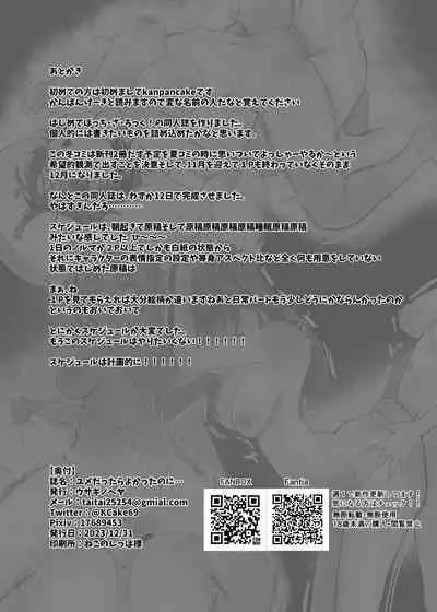 Yumedattara Yokatta no ni…