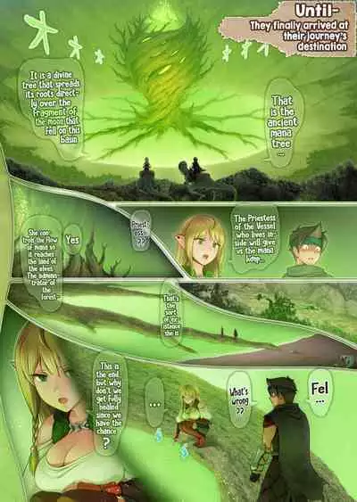 [Horiishi Horuto] Fel to Mana no Mori -Taieki de Tairyoku Kaifuku sasetekureru Bakunyuu Healer Elf- | Fel and the Forest of Mana -The big titty elf healer recovers my stamina with her bodily fluids- [English]