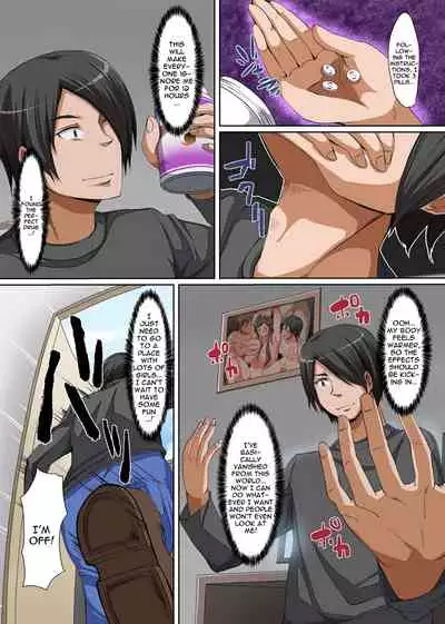 Sonzai o Keshichaeba Yaritai Houdai! Josei Senyou Sharyou de Dare ni mo Kizukarezu ni Ninpu mo JK mo Zenin Namahame Houdai