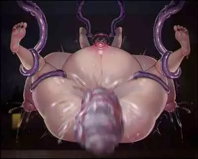 Shokushu no Naedoko-ka Haramibukuro Hitozuma to Otto ga Onanishiteiru toki ni UMA no Shokushu ni Nikutai Kaizousare Kyousei Shussan