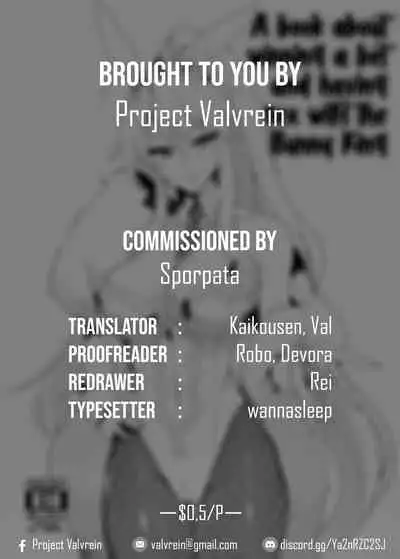 Bunnyue to no Kake ni Katte H Suru Hon | A book about winning a bet and having sex with Bunny King