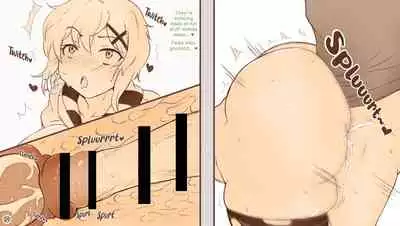 Symphogear Kirika is pinned against a wall and forced to grow her tits and ass